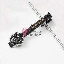 Clema pentru par metalica AGF017AA - Negru cu Model